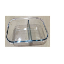 Caja de almacenamiento de vidrio con dos capas